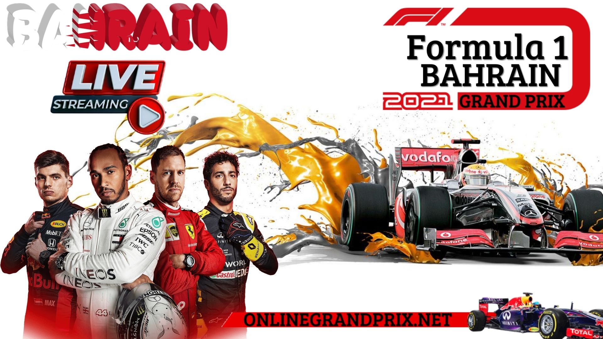 Watch FORMULA 1 Baherain Grand Prix 2016 Live
